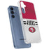 NFL San Francisco 49ers White Striped Galaxy A35 5G Clear Case